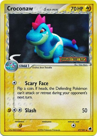 Croconaw (27/101) (Delta Species) (Stamped) [EX: Dragon Frontiers] - The Mythic Store | 24h Order Processing