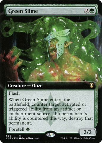 Green Slime (Extended Art) [Commander Legends: Battle for Baldur's Gate] - The Mythic Store | 24h Order Processing