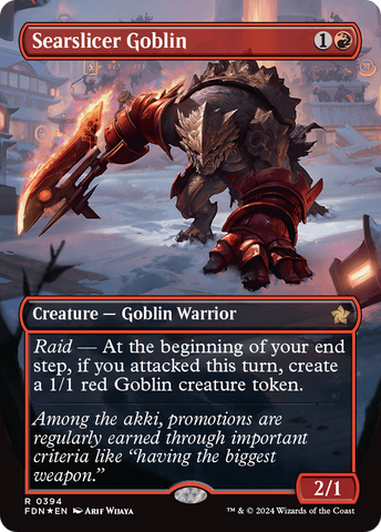 Searslicer Goblin (Borderless) (Mana Foil) [Foundations] - The Mythic Store | 24h Order Processing