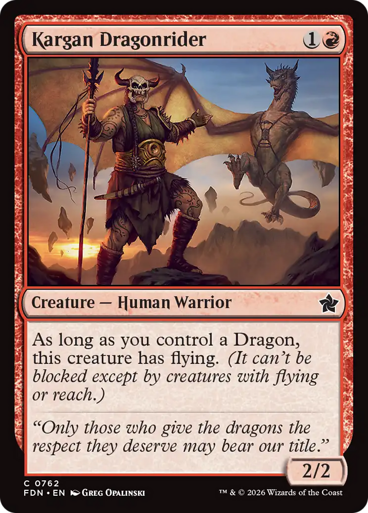 Kargan Dragonrider (0762) [Foundations] - The Mythic Store | 24h Order Processing