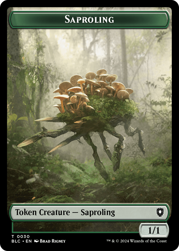 Saproling // Treasure Double-Sided Token [Bloomburrow Commander Tokens] - The Mythic Store | 24h Order Processing