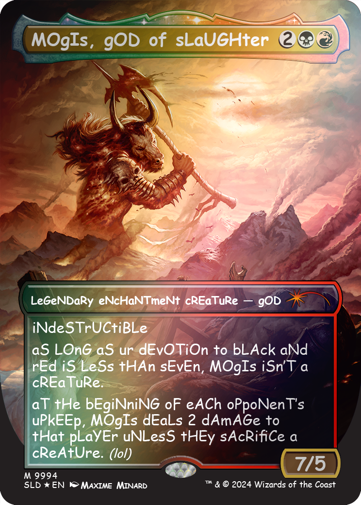 MOgIs, gOD of sLaUGHter (9994) (Rainbow Foil) [Secret Lair Drop Series] - The Mythic Store | 24h Order Processing