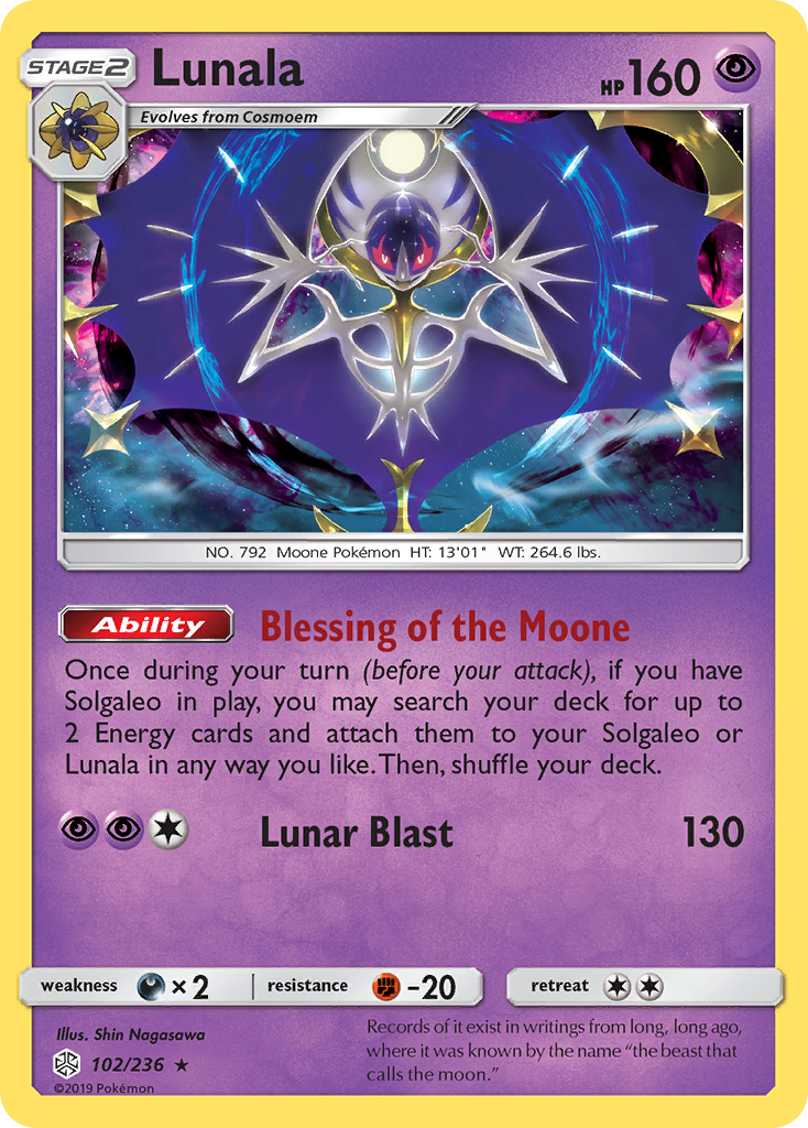 Lunala (102/236) [Sun & Moon: Cosmic Eclipse] - The Mythic Store | 24h Order Processing