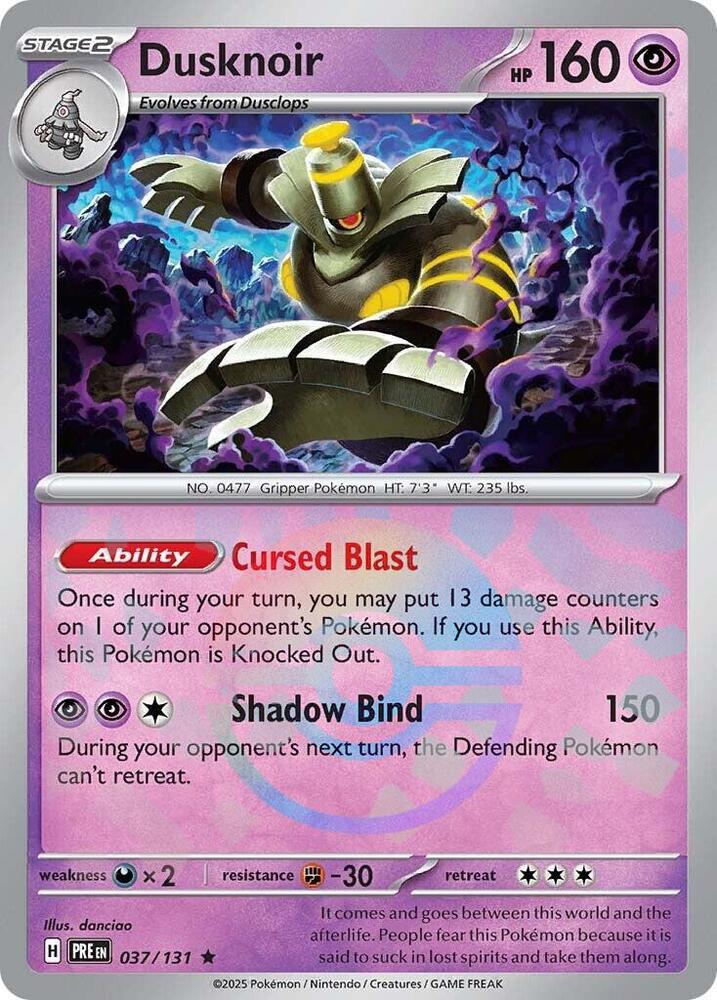 Dusknoir (037/131) (Poke Ball Pattern) [Scarlet & Violet: Prismatic Evolutions] - The Mythic Store | 24h Order Processing