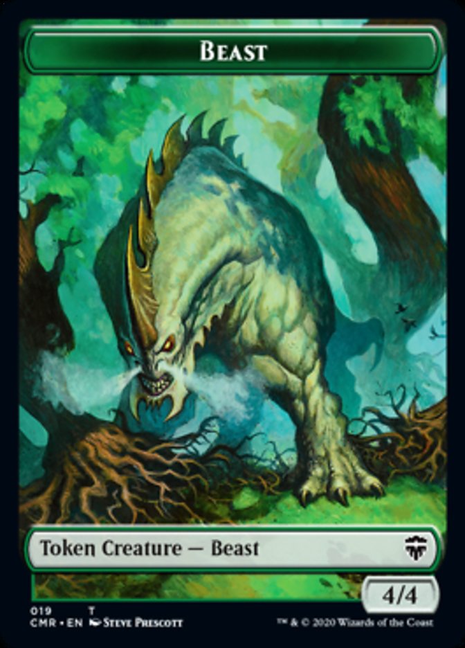Beast (19) // Elephant Double-Sided Token [Commander Legends Tokens] - The Mythic Store | 24h Order Processing