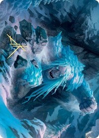 Icehide Troll Art Card (Gold-Stamped Signature) [Kaldheim Art Series] - The Mythic Store | 24h Order Processing
