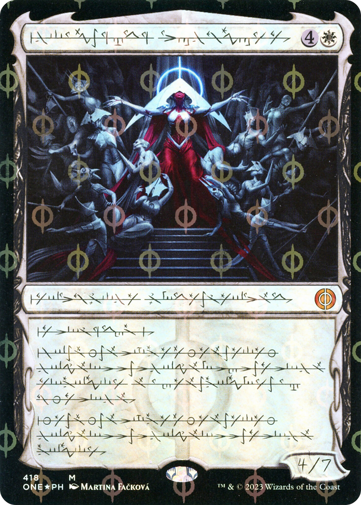 Elesh Norn, Mother of Machines (Phyrexian Step-and-Compleat Foil) [Phyrexia: All Will Be One] - The Mythic Store | 24h Order Processing