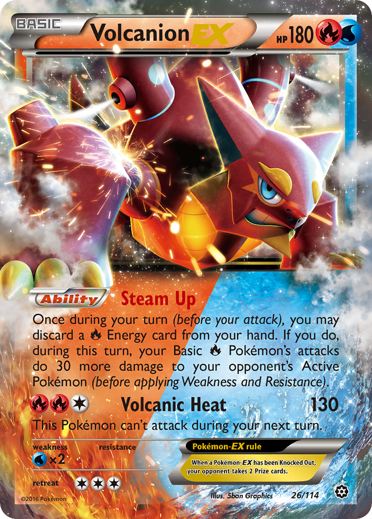 Volcanion EX (26/114) [XY: Steam Siege] - The Mythic Store | 24h Order Processing