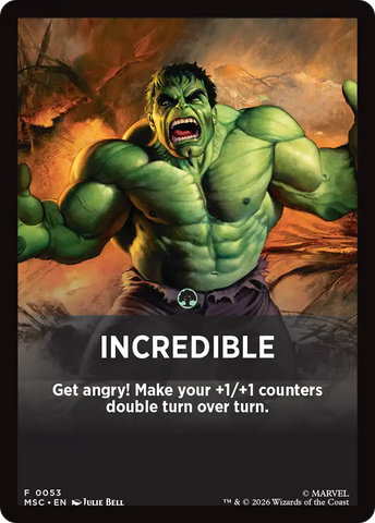 Incredible Theme Card [Marvel Super Heroes Commander] - The Mythic Store | 24h Order Processing
