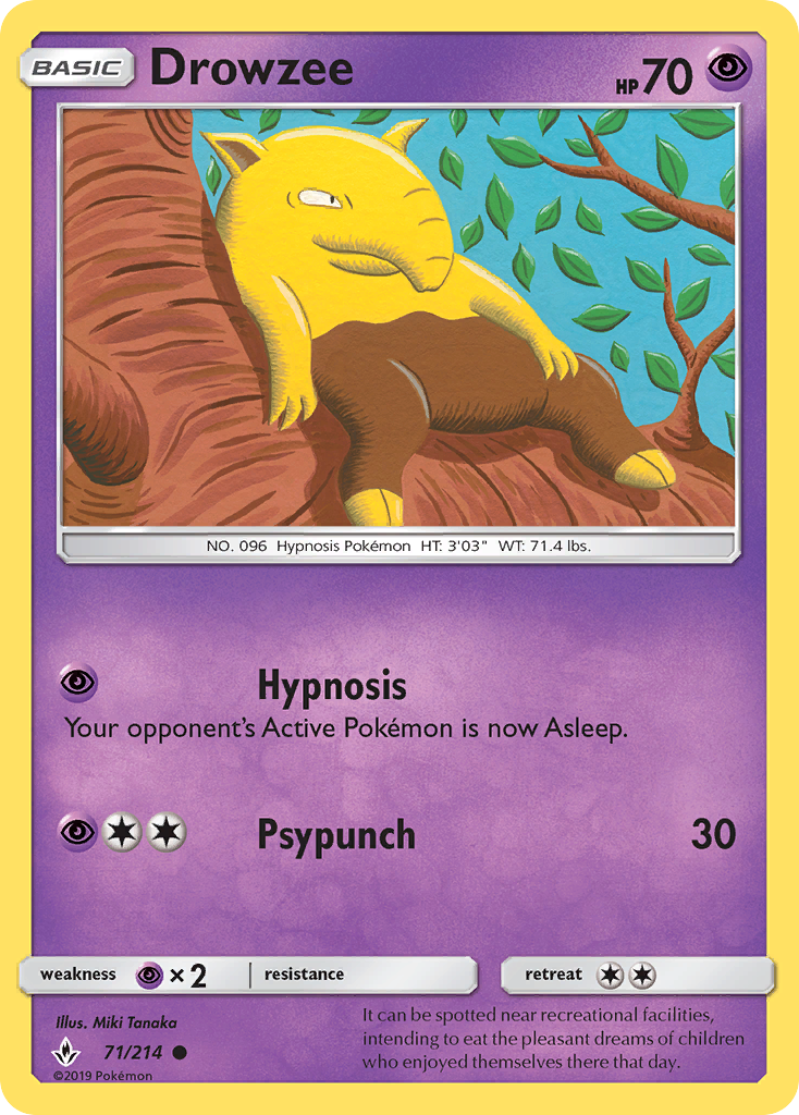 Drowzee (71/214) [Sun & Moon: Unbroken Bonds] - The Mythic Store | 24h Order Processing