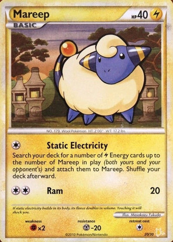 Mareep (20/30) [HeartGold & SoulSilver: Trainer Kit - Raichu] - The Mythic Store | 24h Order Processing