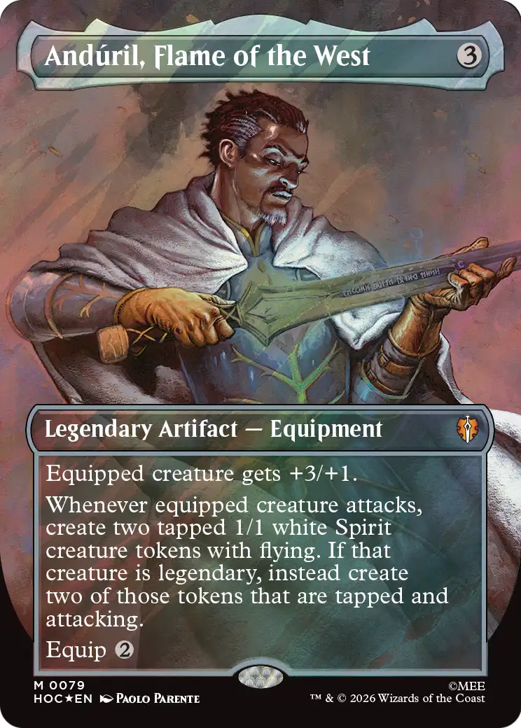 Anduril, Flame of the West (Borderless) (Surge Foil) [The Hobbit: Eternal-Legal] - The Mythic Store | 24h Order Processing