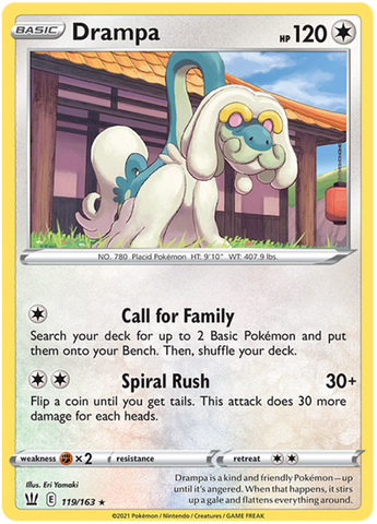 Drampa (119/163) [Sword & Shield: Battle Styles] - The Mythic Store | 24h Order Processing