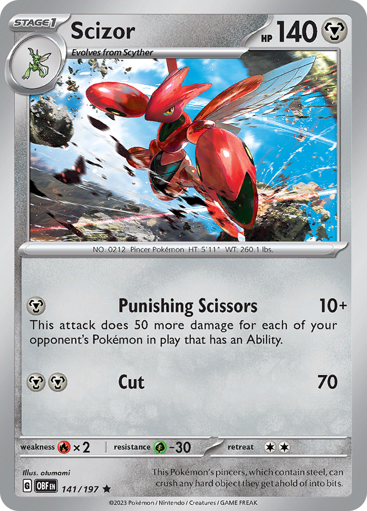 Scizor (141/197) [Scarlet & Violet: Obsidian Flames] - The Mythic Store | 24h Order Processing