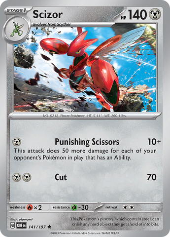 Scizor (141/197) [Scarlet & Violet: Obsidian Flames] - The Mythic Store | 24h Order Processing