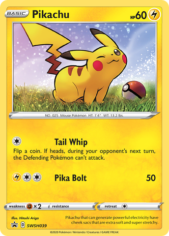 Pikachu (SWSH039) [Sword & Shield: Black Star Promos] - The Mythic Store | 24h Order Processing