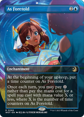 As Foretold (Anime Borderless) (Confetti Foil) [Wilds of Eldraine: Enchanting Tales] - The Mythic Store | 24h Order Processing