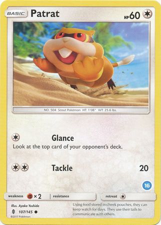 Patrat (107/145) (Deck Exclusive #16) [Sun & Moon: Trainer Kit - Alolan Ninetales] - The Mythic Store | 24h Order Processing