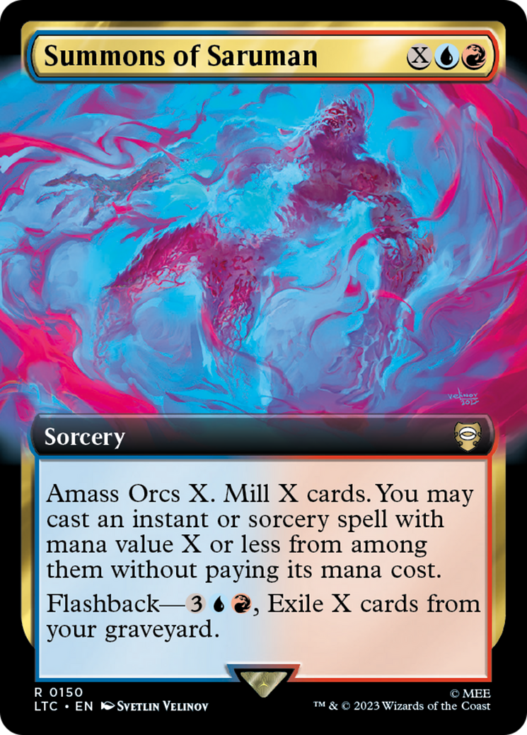 Summons of Saruman (Extended Art) [The Lord of the Rings: Tales of Middle-Earth Commander] - The Mythic Store | 24h Order Processing