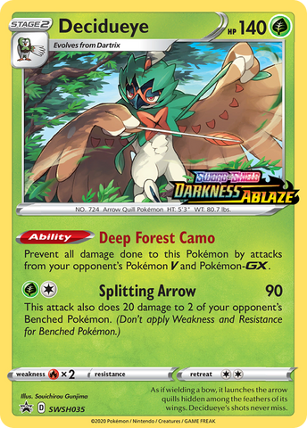 Decidueye (SWSH035) (Prerelease Promo) [Sword & Shield: Black Star Promos] - The Mythic Store | 24h Order Processing