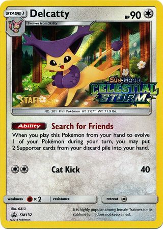 Delcatty (SM132) (Staff Prerelease Promo) [Sun & Moon: Black Star Promos] - The Mythic Store | 24h Order Processing