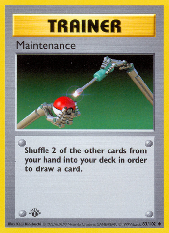 Maintenance (83/102) (Shadowless) [Base Set 1st Edition] - The Mythic Store | 24h Order Processing