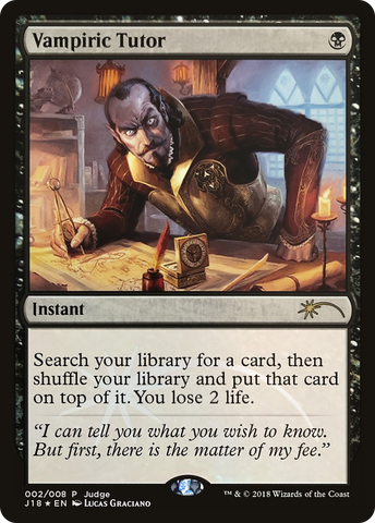 Vampiric Tutor [Judge Gift Cards 2018] - The Mythic Store | 24h Order Processing