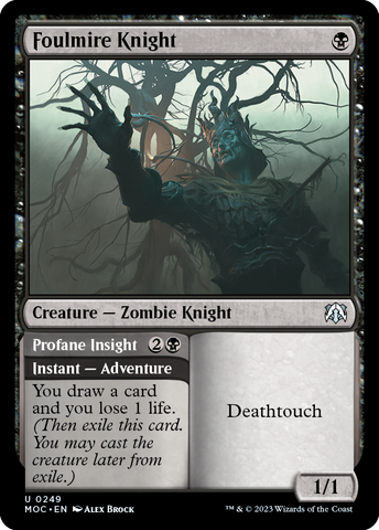 Foulmire Knight // Profane Insight [March of the Machine Commander] - The Mythic Store | 24h Order Processing