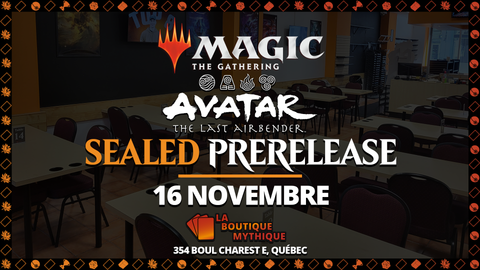 MTG Avatar: The Last Airbender Sealed Prerelease (16 Nov) Ticket - The Mythic Store | 24h Order Processing