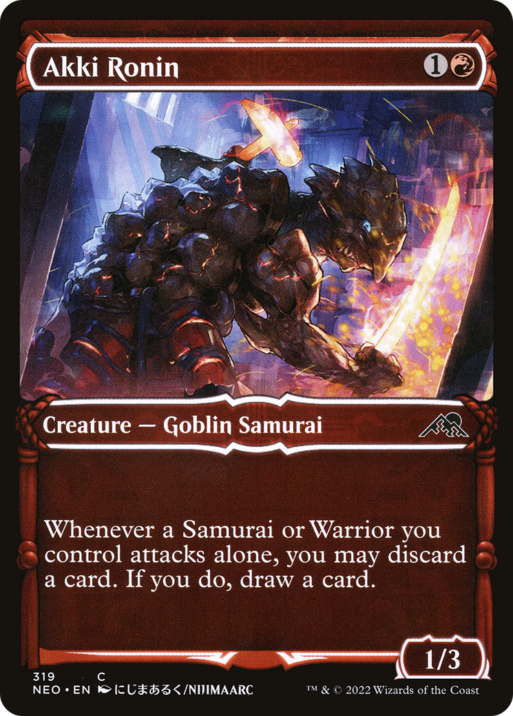 Akki Ronin (Showcase Samurai) [Kamigawa: Neon Dynasty] - The Mythic Store | 24h Order Processing