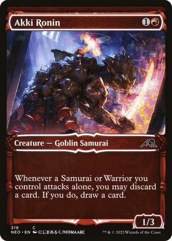 Akki Ronin (Showcase Samurai) [Kamigawa: Neon Dynasty] - The Mythic Store | 24h Order Processing