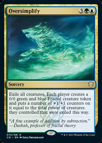 Oversimplify [Commander 2021] - The Mythic Store | 24h Order Processing