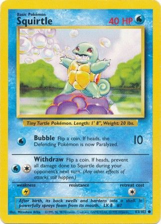 Squirtle (63/102) [Base Set Unlimited] - The Mythic Store | 24h Order Processing