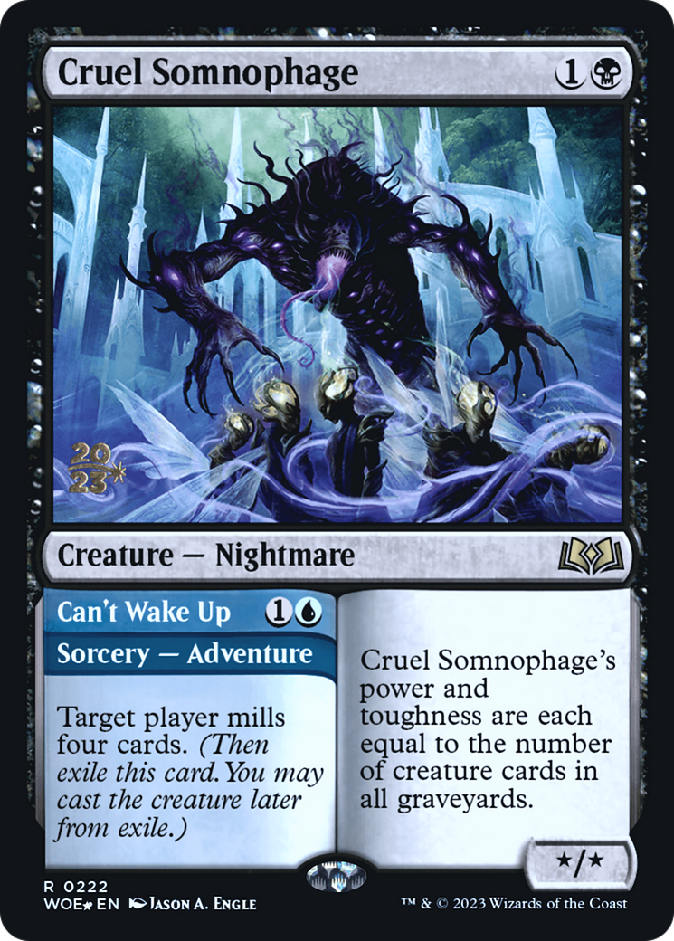 Cruel Somnophage // Can't Wake Up [Wilds of Eldraine Prerelease Promos] - The Mythic Store | 24h Order Processing