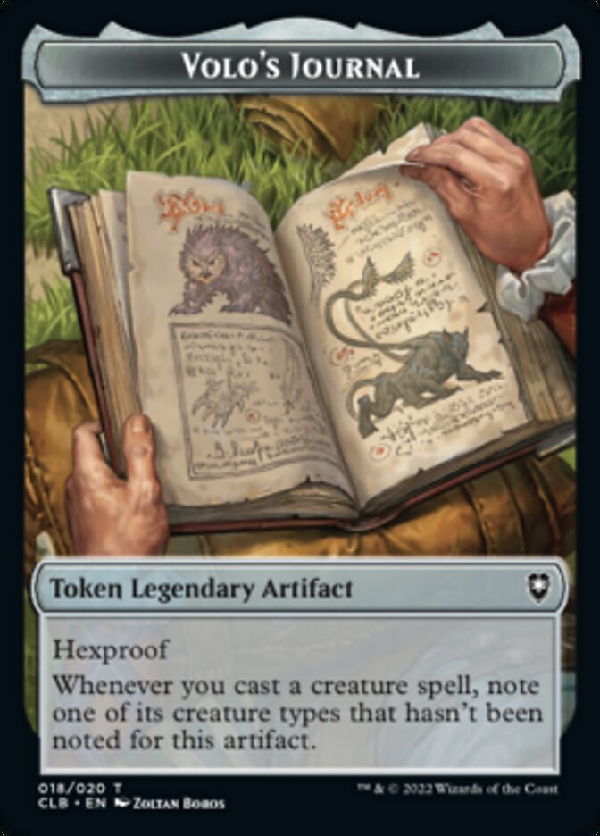 Volo's Journal Token [Commander Legends: Battle for Baldur's Gate Tokens] - The Mythic Store | 24h Order Processing