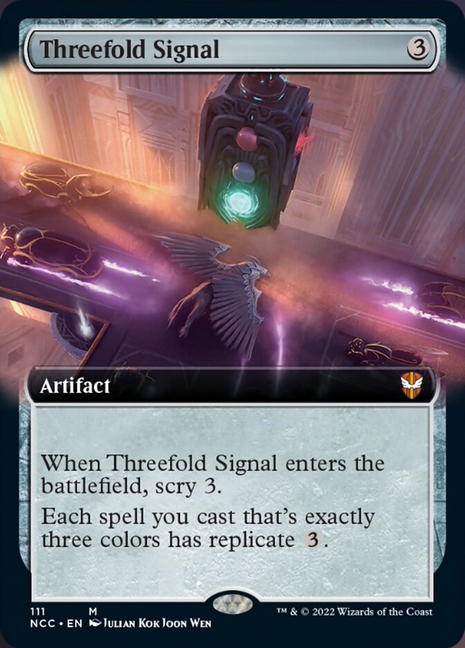 Threefold Signal (Extended Art) [Streets of New Capenna Commander] - The Mythic Store | 24h Order Processing