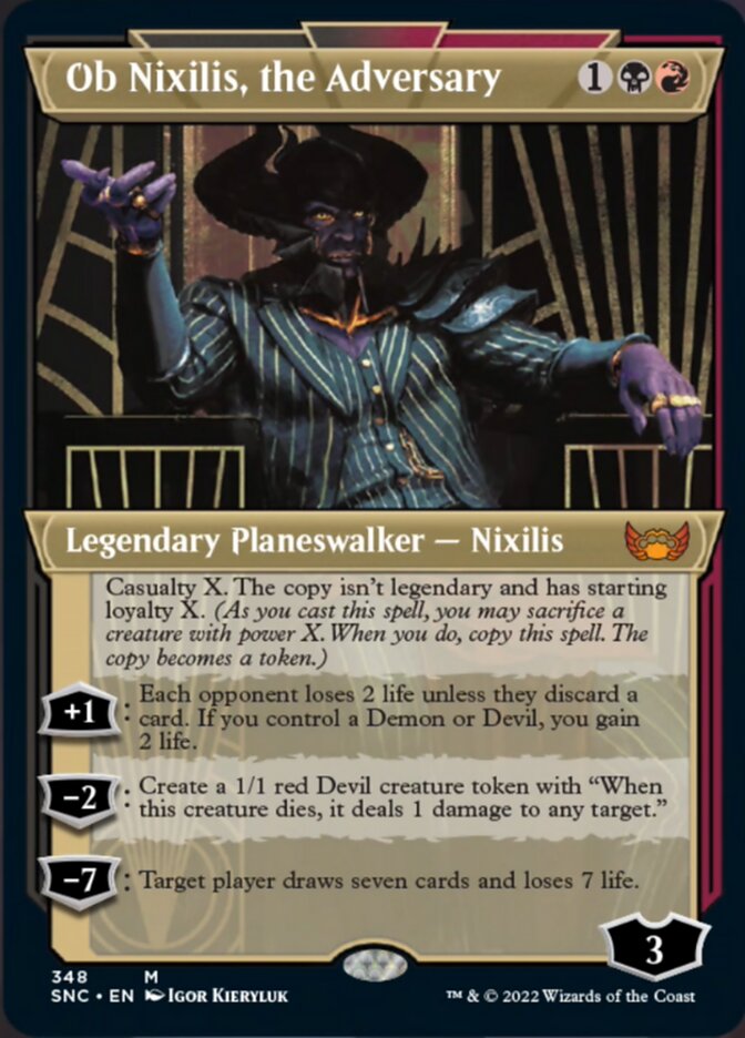 Ob Nixilis, the Adversary (Showcase Art Deco) [Streets of New Capenna] - The Mythic Store | 24h Order Processing