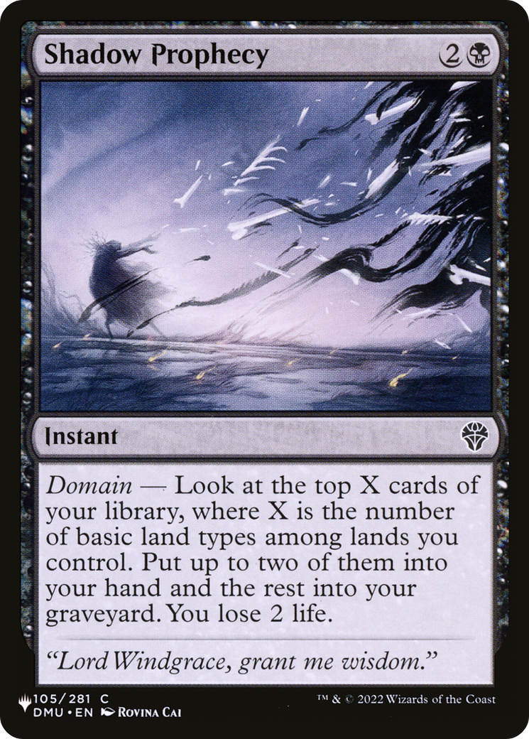 Shadow Prophecy [The List] - The Mythic Store | 24h Order Processing