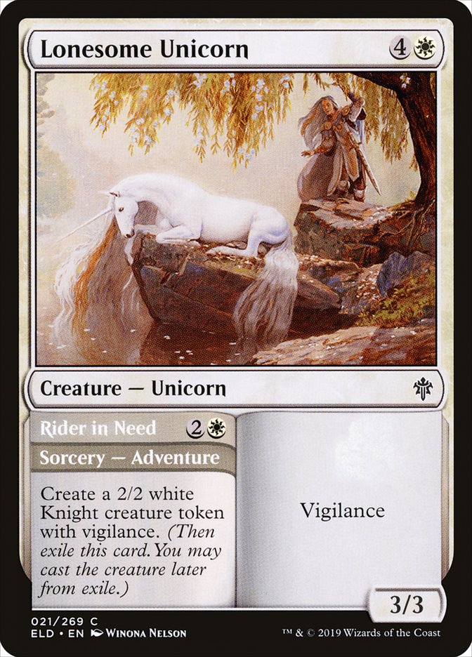 Lonesome Unicorn // Rider in Need [Throne of Eldraine] - The Mythic Store | 24h Order Processing