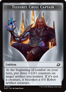 Robot // Emblem - Tezzeret, Cruel Captain Double-Sided Token [Edge of Eternities Tokens] - The Mythic Store | 24h Order Processing
