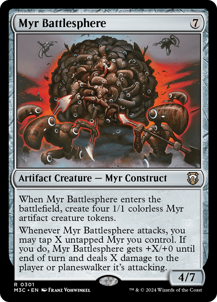 Myr Battlesphere (Ripple Foil) [Modern Horizons 3 Commander] - The Mythic Store | 24h Order Processing