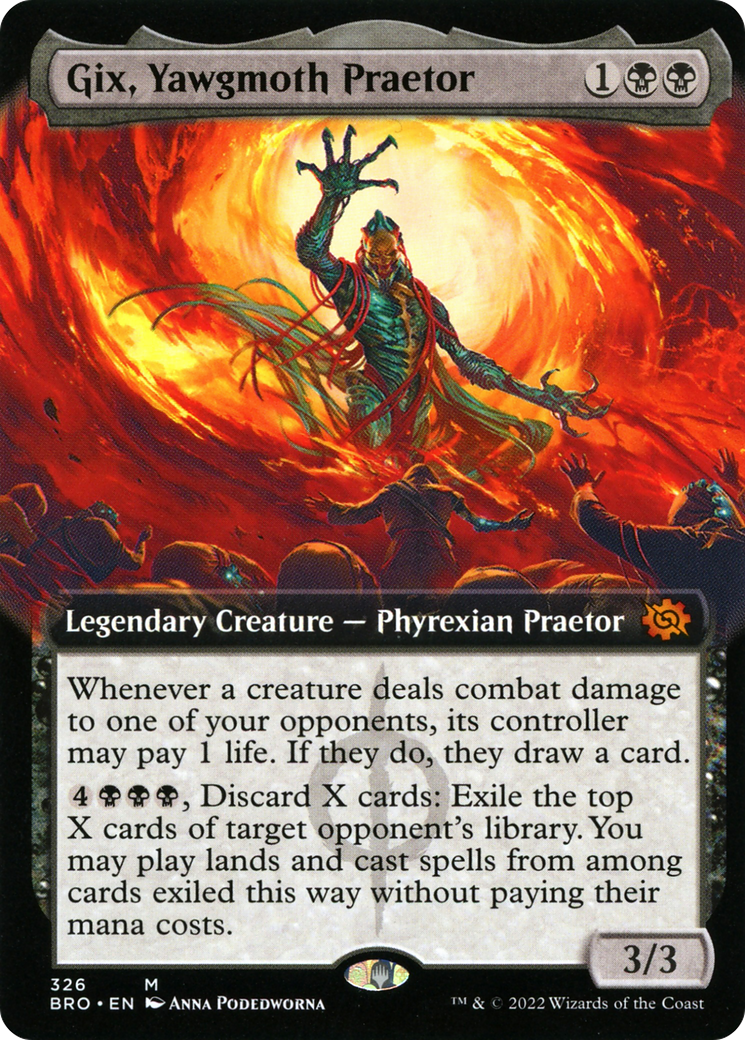 Gix, Yawgmoth Praetor (Extended Art) [The Brothers' War] - The Mythic Store | 24h Order Processing