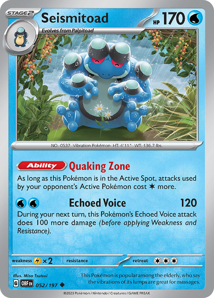 Seismitoad (052/197) [Scarlet & Violet: Obsidian Flames] - The Mythic Store | 24h Order Processing