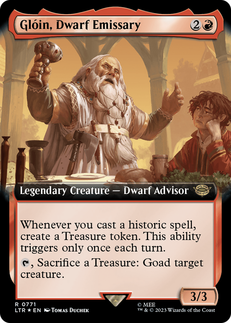 Gloin, Dwarf Emissary (Extended Art) (Surge Foil) [The Lord of the Rings: Tales of Middle-Earth] - The Mythic Store | 24h Order Processing
