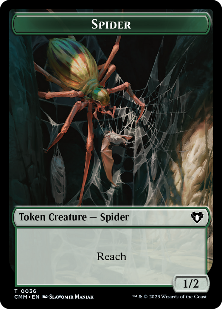 Spirit (0039) // Spider Double-Sided Token [Commander Masters Tokens] - The Mythic Store | 24h Order Processing