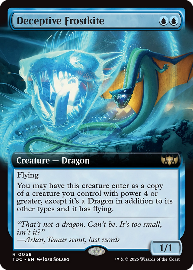 Deceptive Frostkite (Extended Art) [Tarkir: Dragonstorm Commander] - The Mythic Store | 24h Order Processing