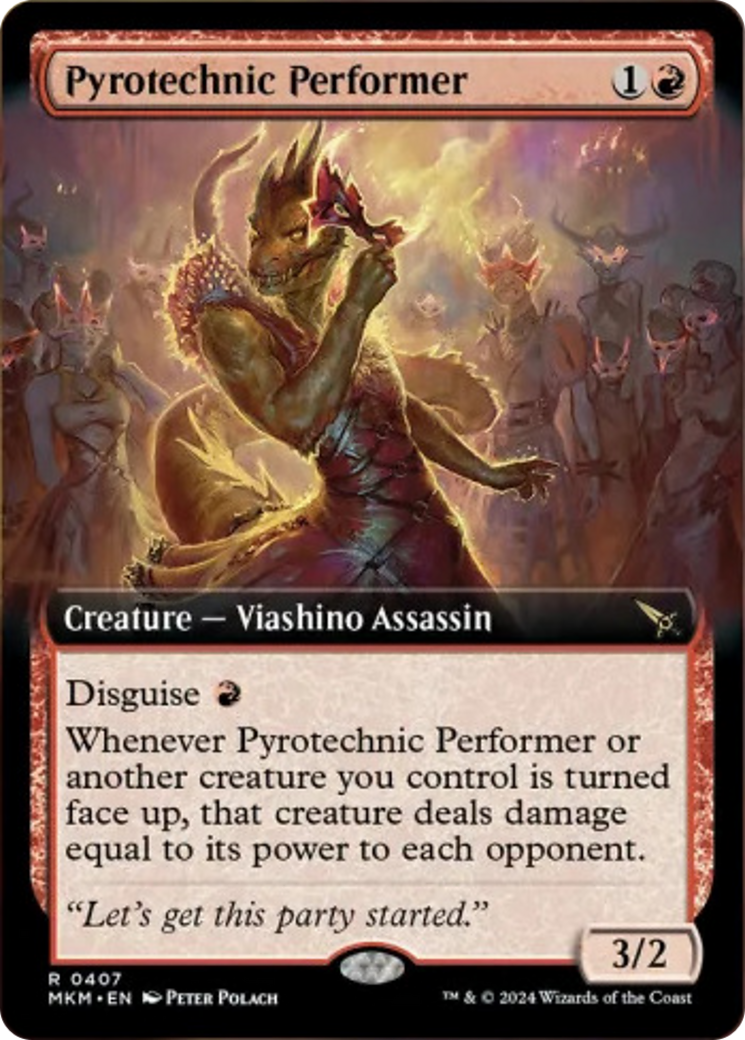 Pyrotechnic Performer (Extended Art) [Murders at Karlov Manor] - The Mythic Store | 24h Order Processing