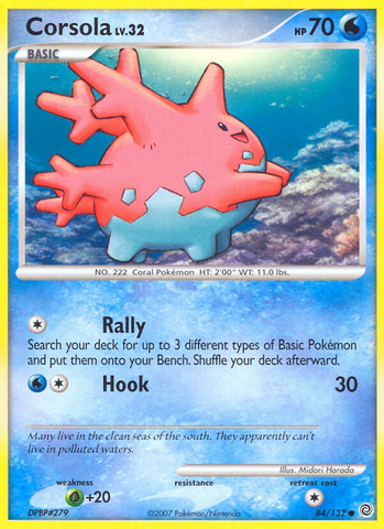 Corsola (84/132) [Diamond & Pearl: Secret Wonders] - The Mythic Store | 24h Order Processing