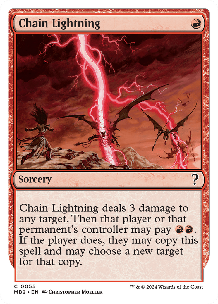 Chain Lightning (White Border) [Mystery Booster 2] - The Mythic Store | 24h Order Processing
