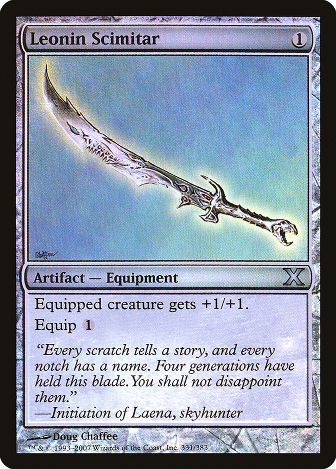 Leonin Scimitar (Premium Foil) [Tenth Edition] - The Mythic Store | 24h Order Processing